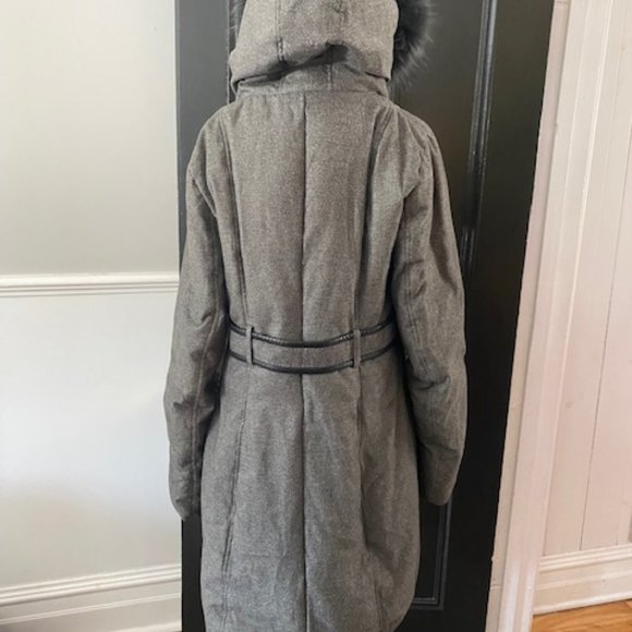 OOKPIK M womans Contessa witer Jacket,Grey with fur trim - Picture 3 of 7